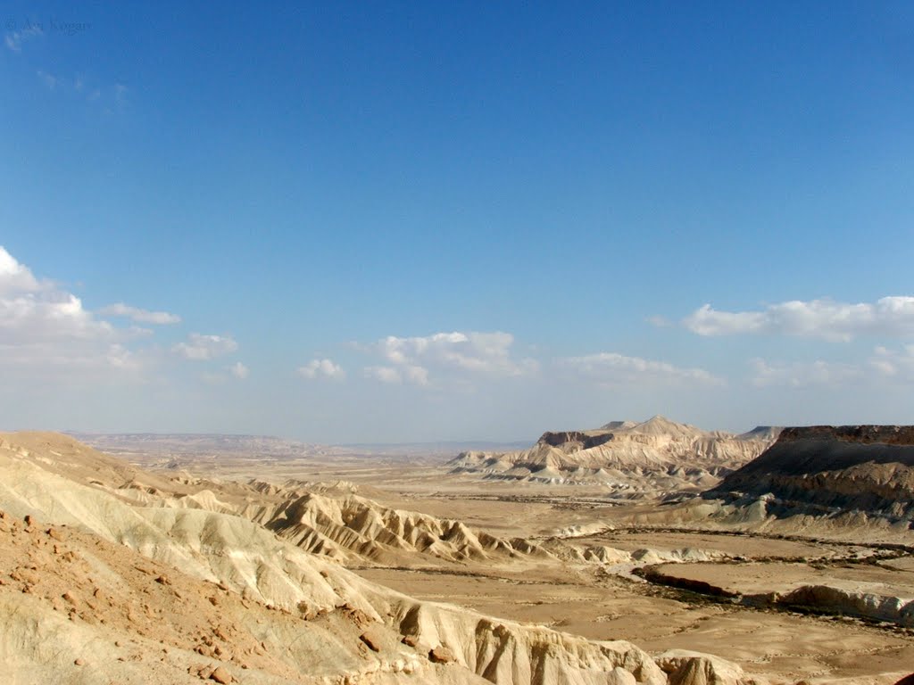 An amazing view on the Negev Desert from Ben Gurions tumb in Sade Boker. by Avi Kogan