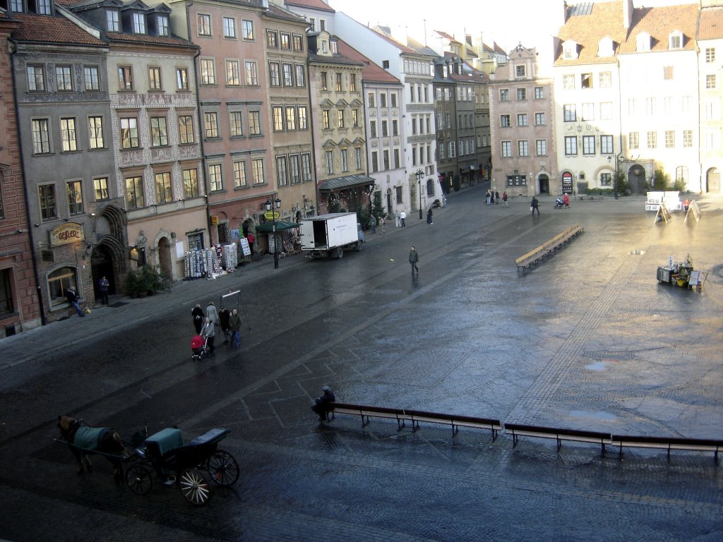 Polonia, Varsovia, Plaza del Mercado by cesarcriado