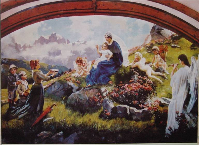 Affresco Madonna di Campiglio by Guido Viganò