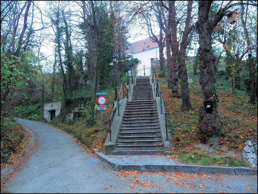 Die Kirchenstiege in Reisenberg by Robert Heilinger