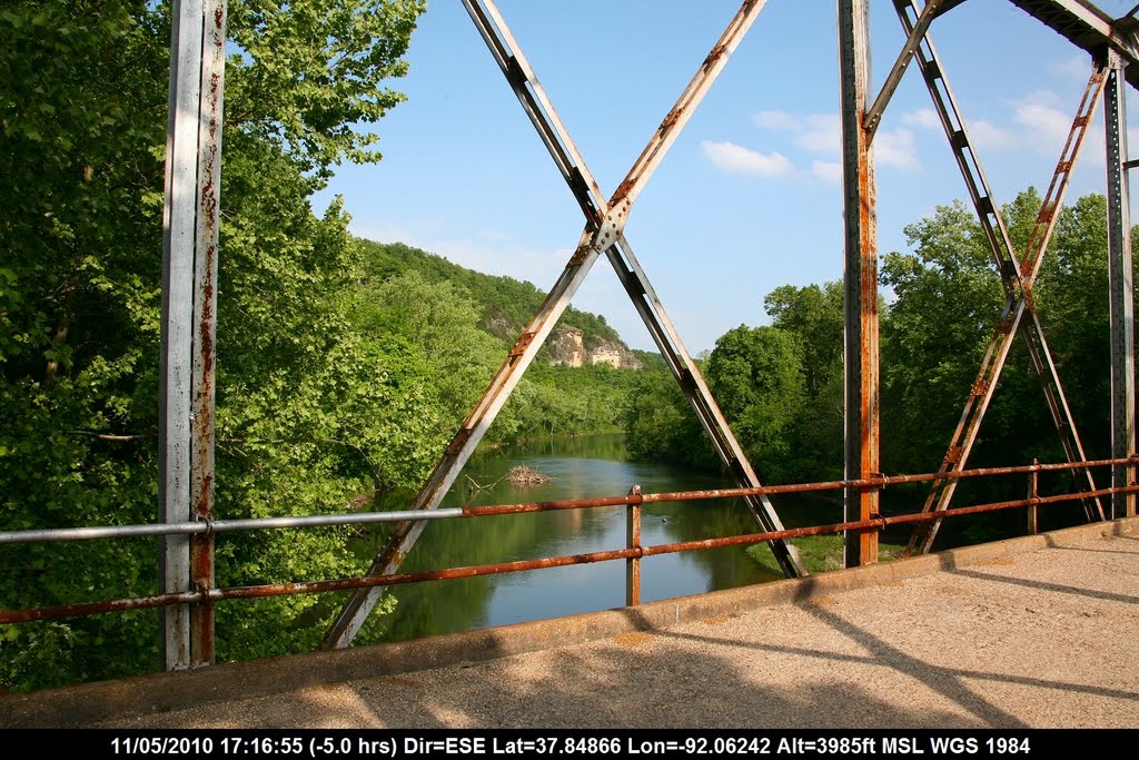 Route 66 - Missouri - Big Piney River from Devil's Elbow Bridge (1923) by Pierre Marc