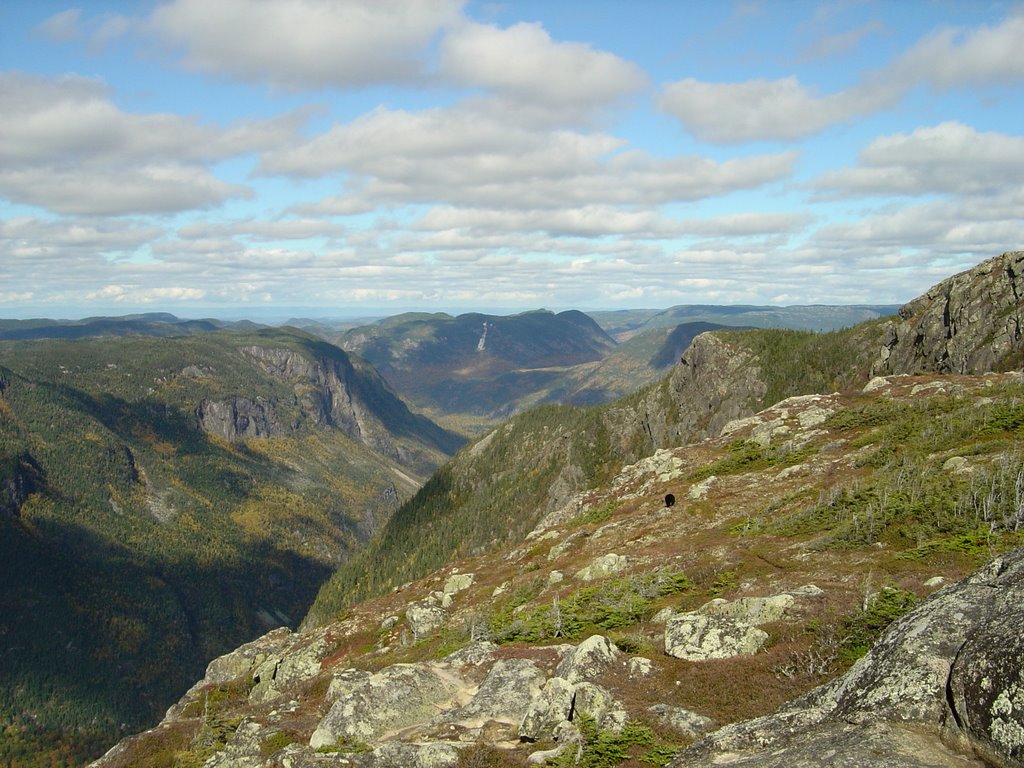 North view of the Hautes-Gorges national parks at the top of the acropole des draveurs's trails by maxime chevalier