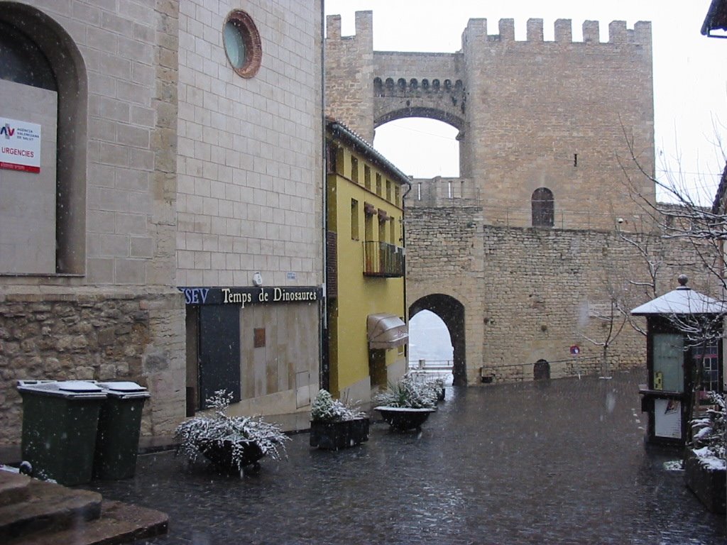 Morella en tarde de nieve by Santos Fernández