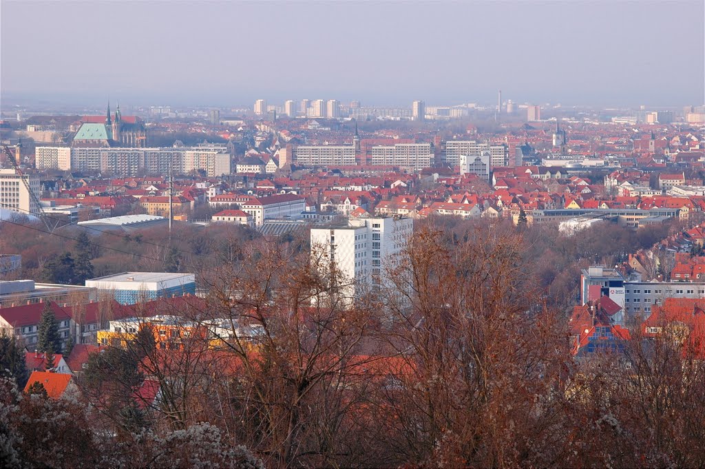 Erfurt; winterlicher Blick vom Roten Stein (TR) by Thomas Rommel