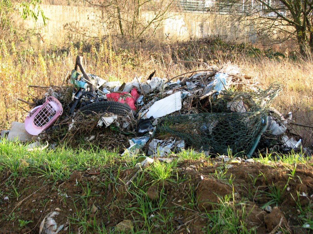 Cergy: tas d'ordure près d'usine déaffectée - garbage by © SisAnnick