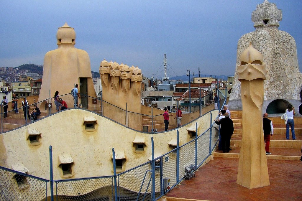 Barcelona, La Pedrera, Roof by michael.markler