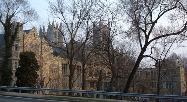 Massachusetts Avenue view of National Cathedral and St. Albans School, NW, Washington, DC, USA by WasWoWashington