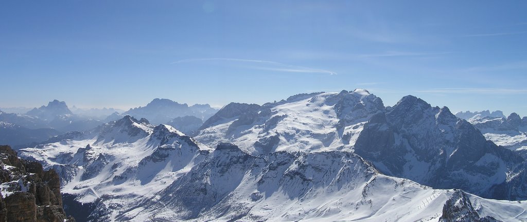 Pelmo and Marmolada from Sass Pordoi by Vlado OTTO