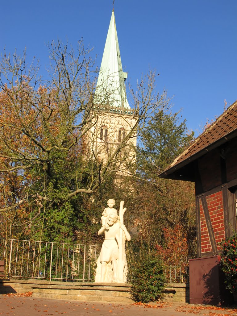 Brunnen an der Stever mit Felicitaskirche by Charly-G