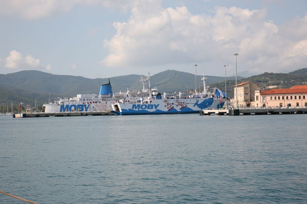 Moby Lines, View over Portoferraio, Septembre 2007 by niklas-bayrle.com