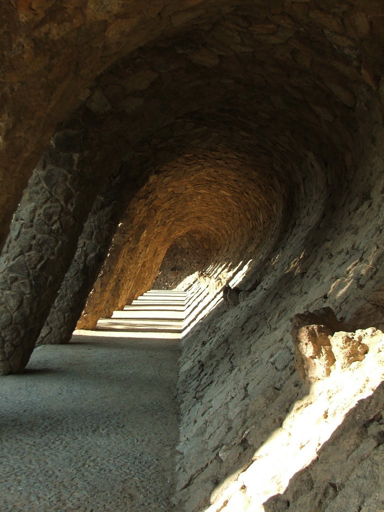 The Washerwoman portico, Parc Guell, Barcelona by John Goodall