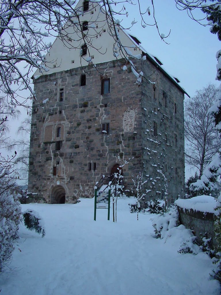 Turm im Schnee by Harald Wehner