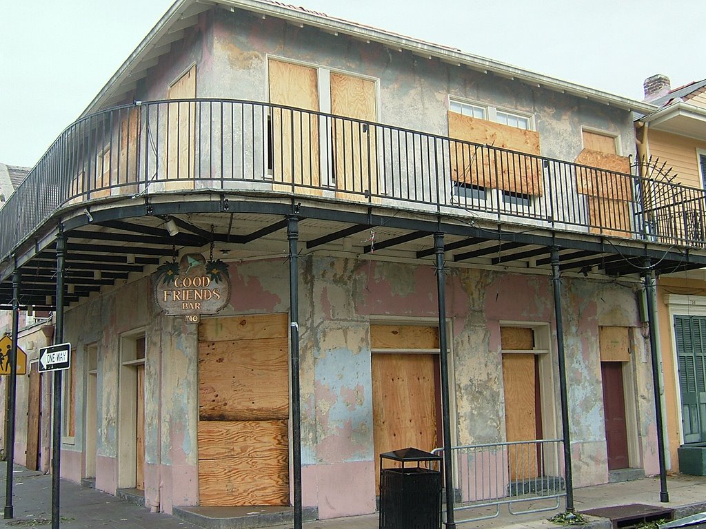 Good Friends bar, mon pm post Katrina by jimsullivan1963