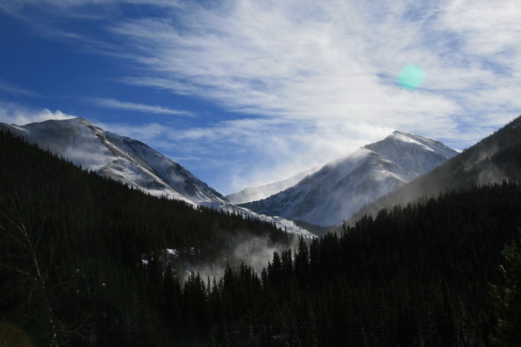 Mt. Kelso, North flank with wind driven spindrift by Richard Ryer