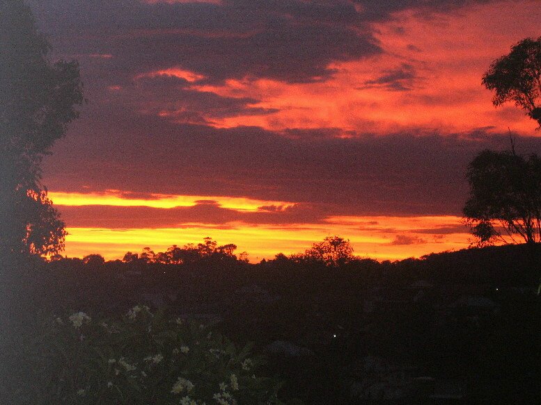 Sunset from our backyard at cardiff by goud