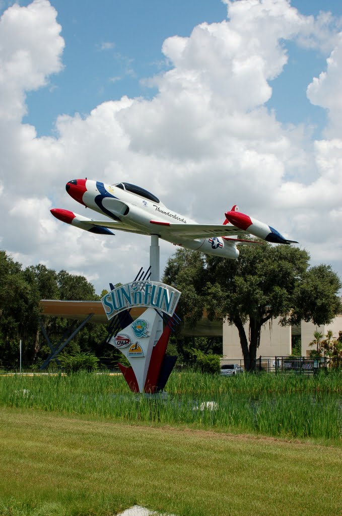 Lockheed Shooting Star on Sun 'n Fun Sign at Lakeland Linder Regional Airport, Lakeland, FL by Scotch Canadian