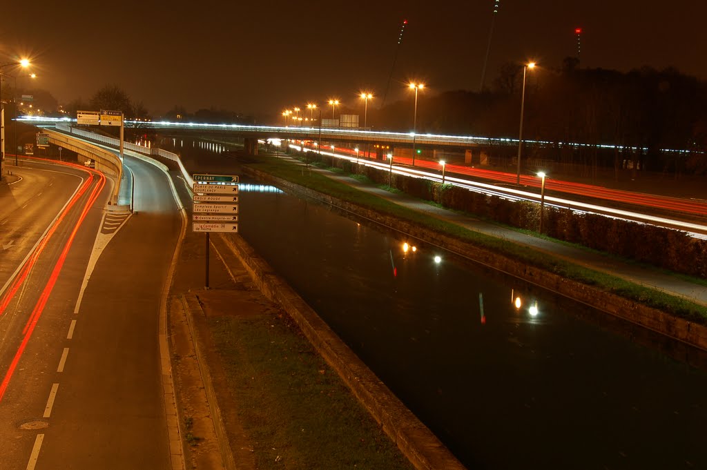 Le canal le nuit １ by 唐国武 TANG Guowu