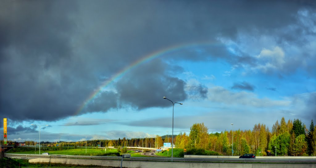 Rainbow over Palokka, PANORAMA, 24.9.2011, 16:21 by jknaus