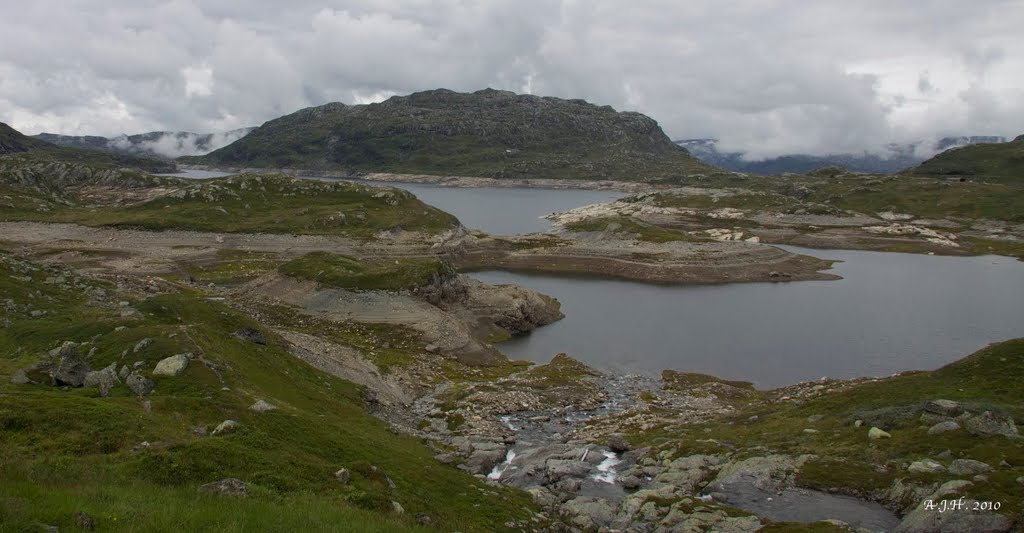 Lake at Haukefell close to higway E134 by A.J.Hooijer