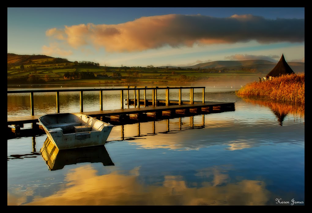 Reflections of Llangorse by Karen James