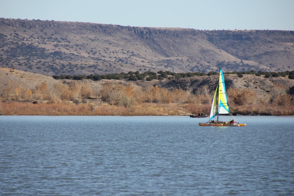 Sailing on Cochiti Lake nov 2011 nov23 by brucev