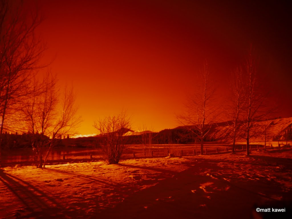 Sunrise hue - Yukon River at the park - looking west by matt kawei