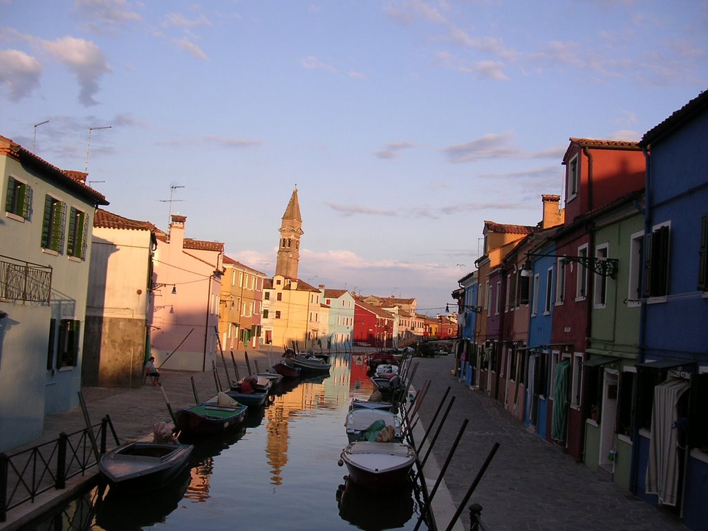 Painted houses of Burano by piero belforte