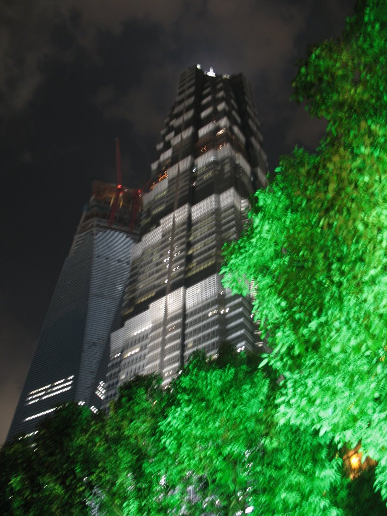 Jin Mao and WTC Towers at Night - Pudong by HOLadd1