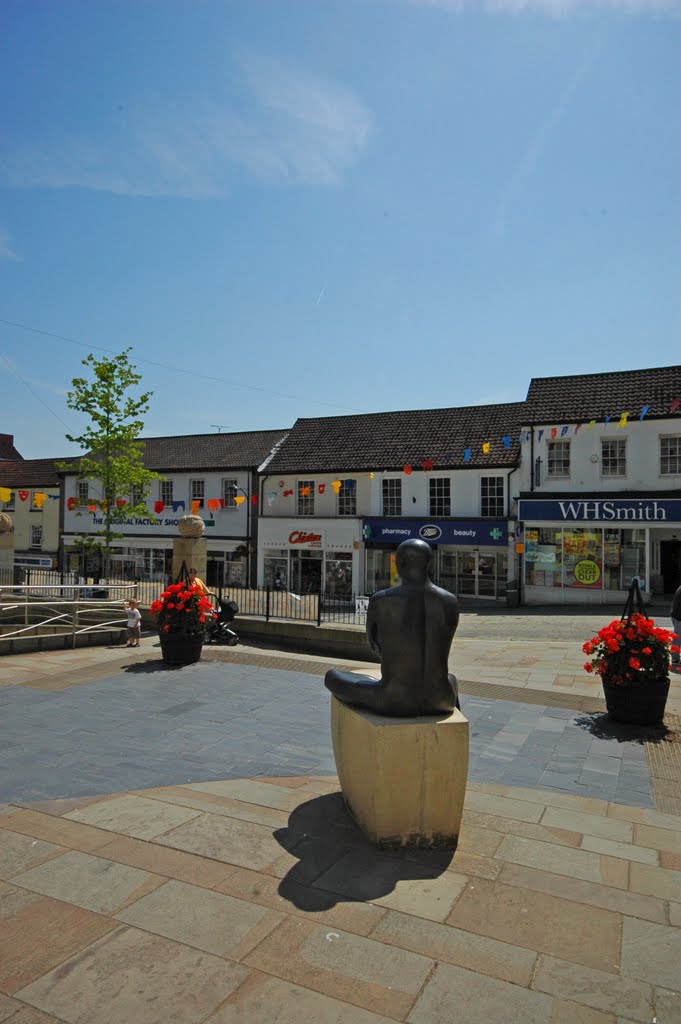 The Boatman Statue in Bank Square, Chepstow by Bressons_Puddle