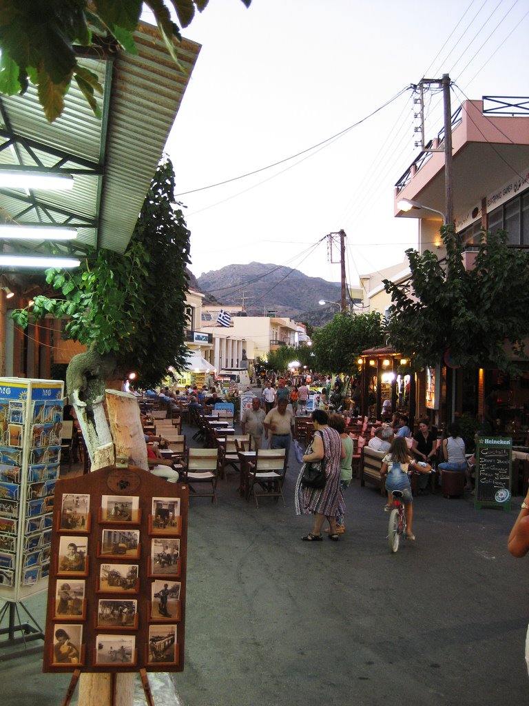 Main street at night (www.paleochora.com) by Garbidakis Eftichios