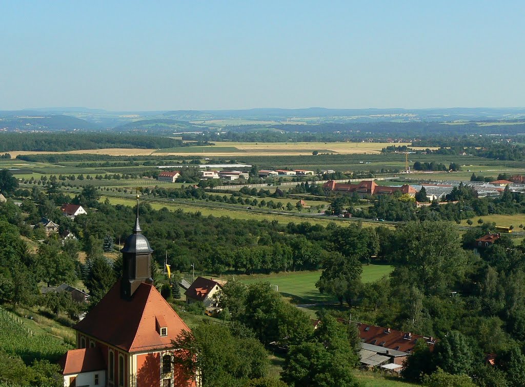 Dresden OT Pillnitz - Blick vom Leitenweg nach Süden zur königlichen Hofgärtnerei in Pillnitz by Thomas Eichler