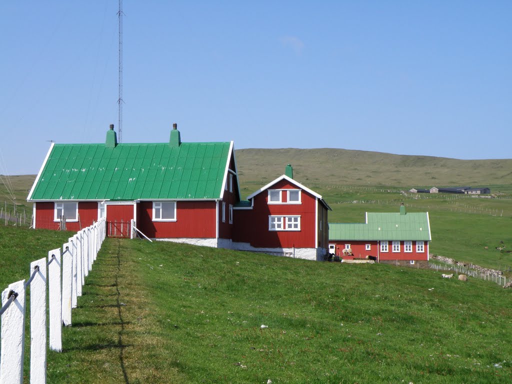 Houses in Akraberg, No Inhabitants, Suðuroy, Faroe Islands by Eileen Sandá