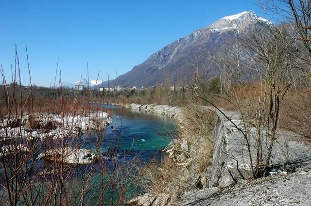 Ponte nelle Alpi e monte Serva by aldo de bastiani