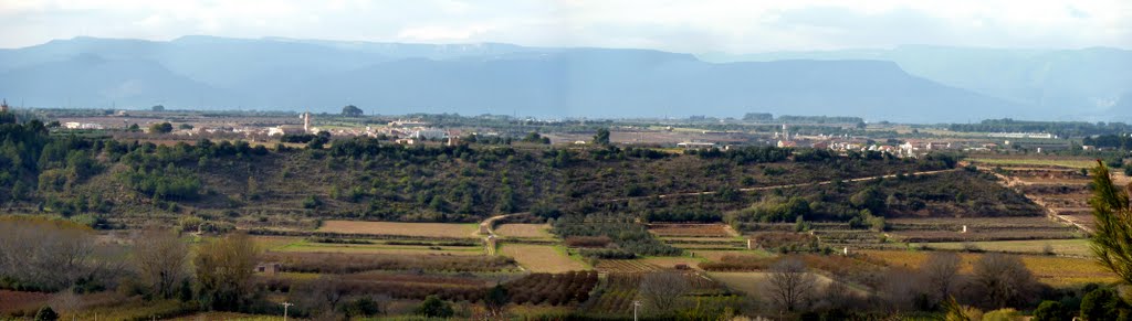 Vista panoràmica de Montferri, l'Alt Camp. Tarragona. by Eulalia Garreta