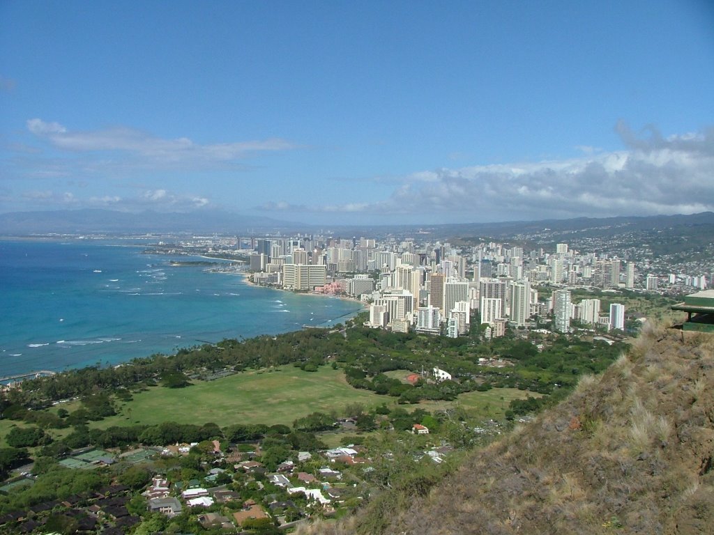 Waikiki from Diamond Head by sparky05