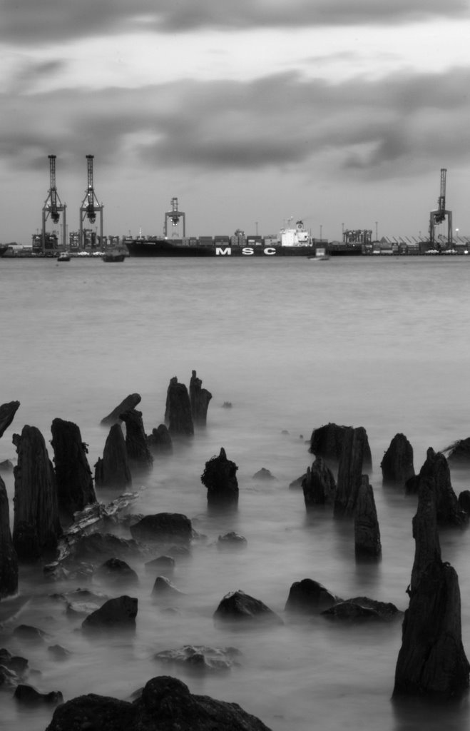 Felixstowe from Low Lighthouse, Harwich by Pixelpusher