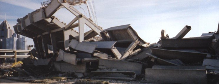 Three Rivers Stadium after the Implosion by Jen Ulasiewicz