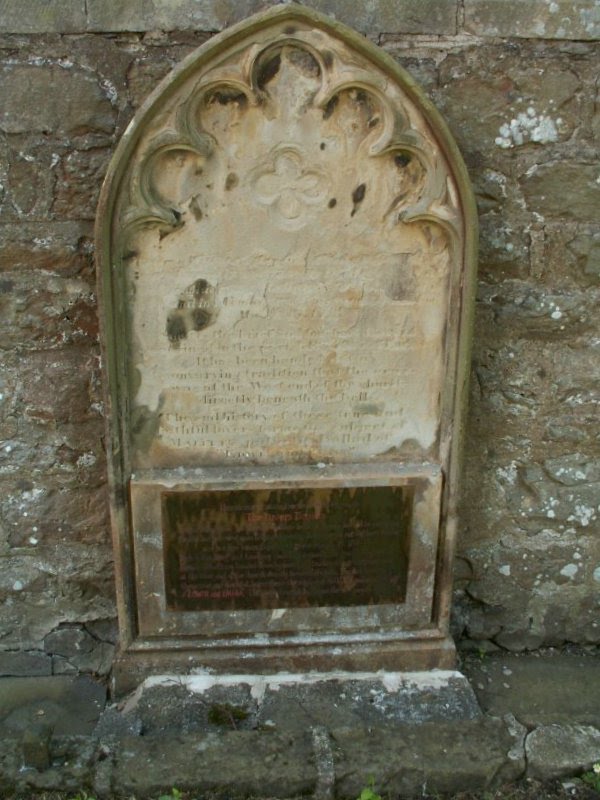 THE LOVER'S STONE, ST GILES CHURCH, Bowes, Durham. (See comments box for story). by Roy Pledger