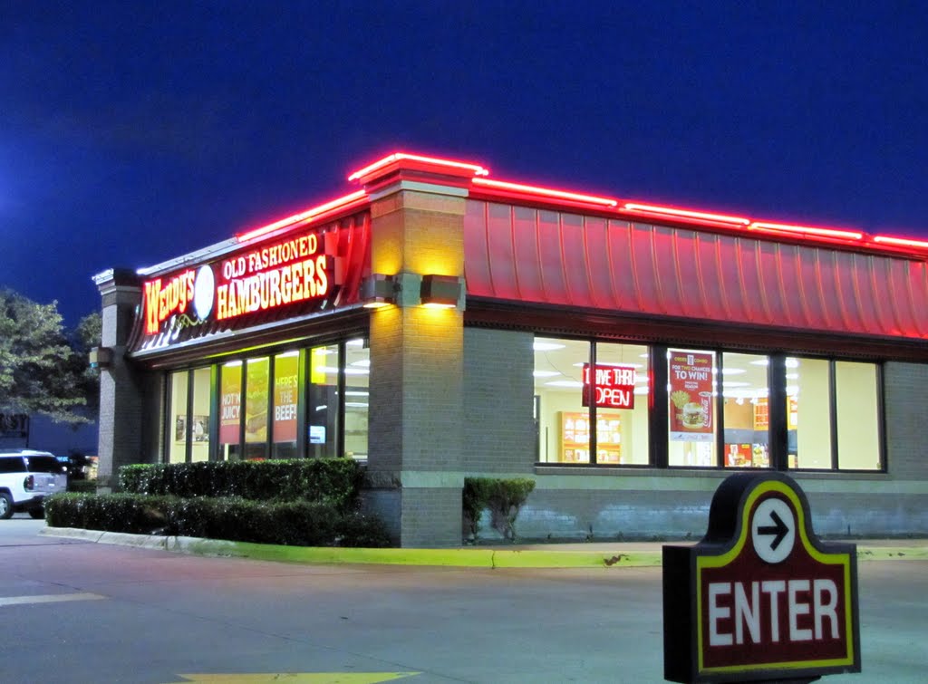 Wendy's (at night) by WOLFGANG HOUSTON WEST