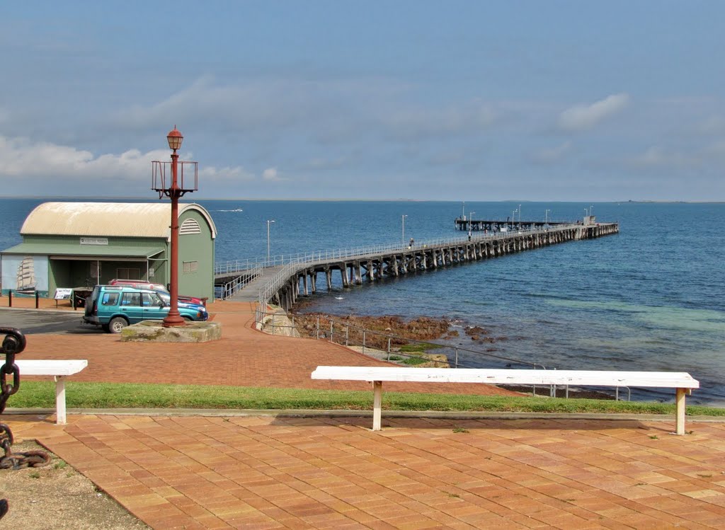 Jetty, Port Victoria, on a sunny day by Al Sweet