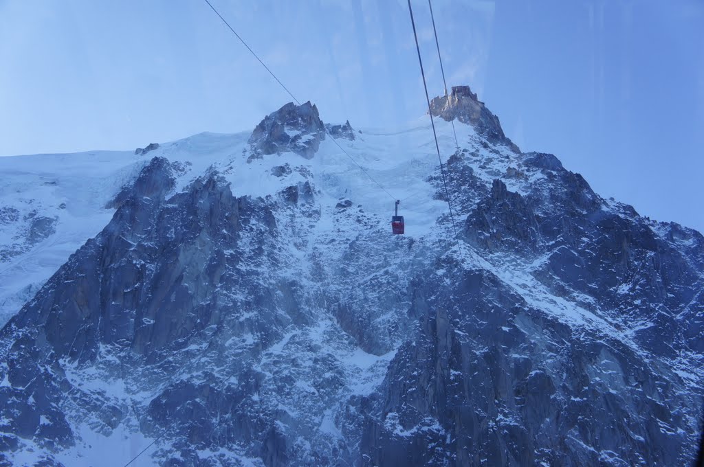 Cabina teleférico y L´Aiguille du Midi. by La Casa del Chiflón