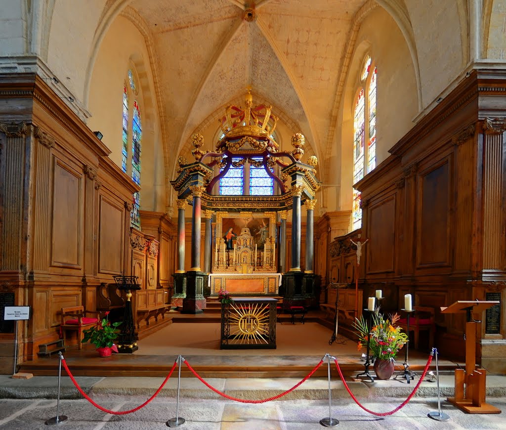 Paimpont church altar by BritPlom