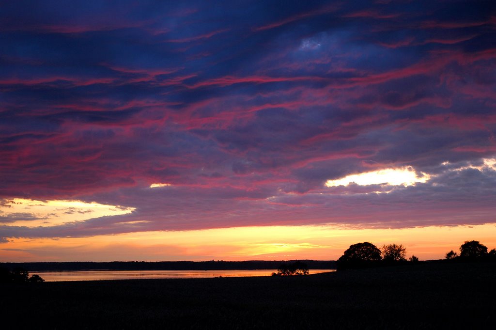 Sunset over Frederiksdal by Lui Brandt