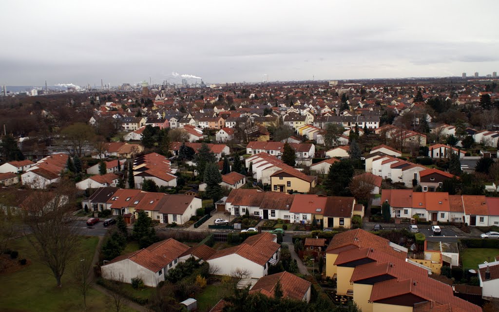 Blick Richtung BASF, von der Kranichstraße / Ludwigshafen by Peter W. Ehl