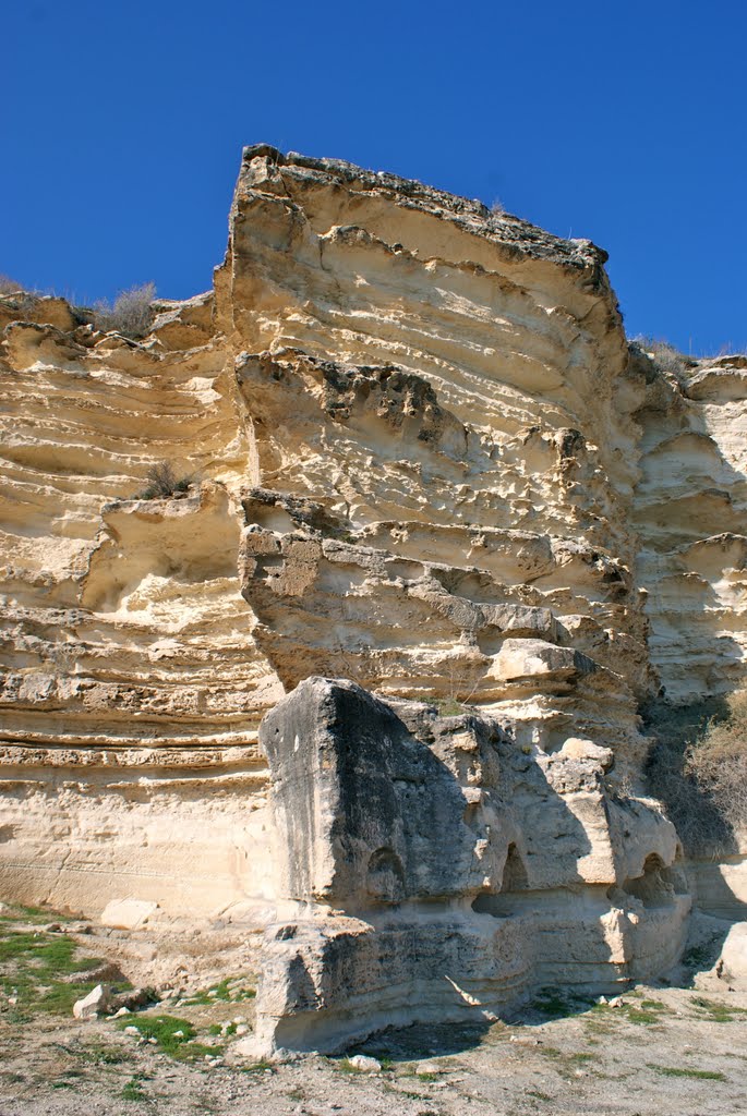 Carved cliffs of Kourion by Peter VG Kristiansen