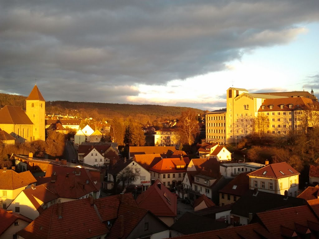 Burgkunstadt in der Abendsonne by Edgar Bär