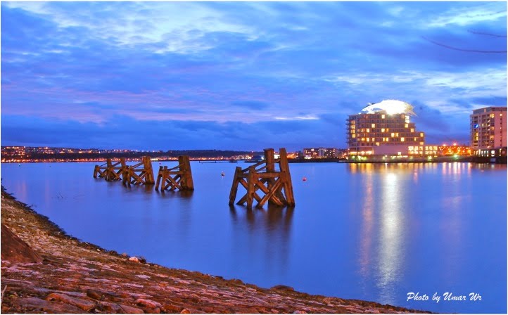 Dusk at Cardiff Bay by Umar Werfete