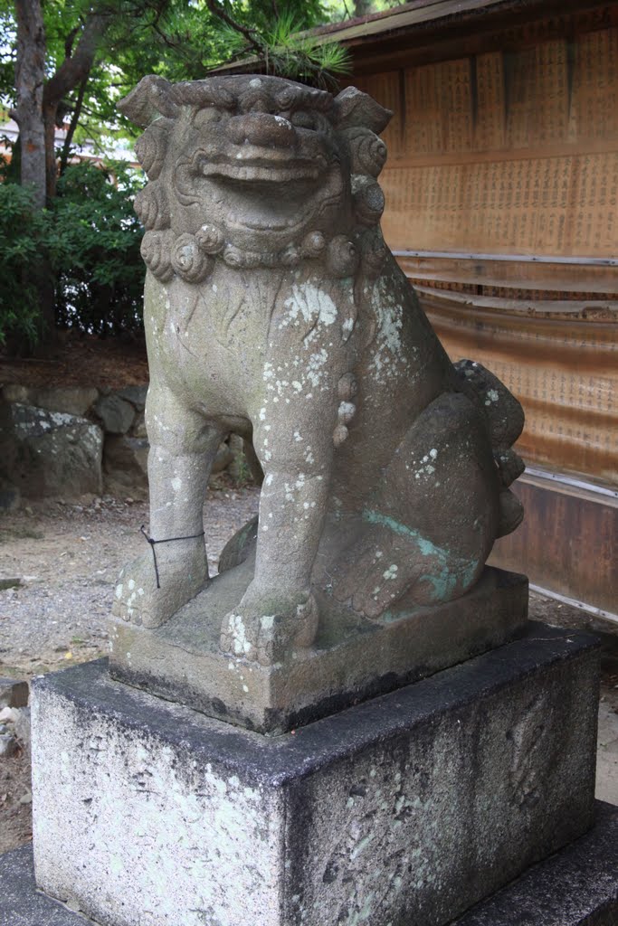 A stone Komainu by Yuichi Azuma