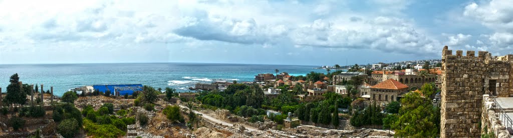 Northern Panoramic View From The Jbeil Castle by Firas Safa