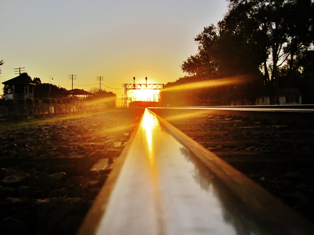 Facing West on the UP diamond in Rochelle, IL by AJ Gonfiantini